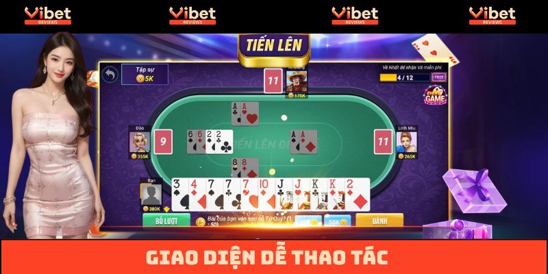 Game Tiến Lên Miền Nam có giao diện mượt mà và dễ thao tác