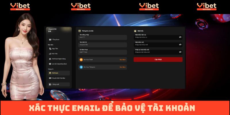 Vibet khuyến khích xác thực email